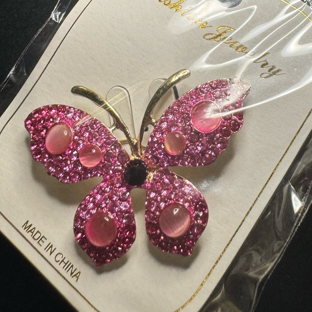 Rhinestone Crystal Butterfly Brooch Pin Lapel Pin